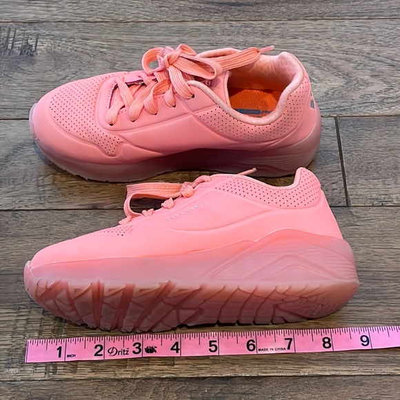 Skechers Kids' Uno Ice Sneaker - Coral - Size US 13 - Picture 16 of 16